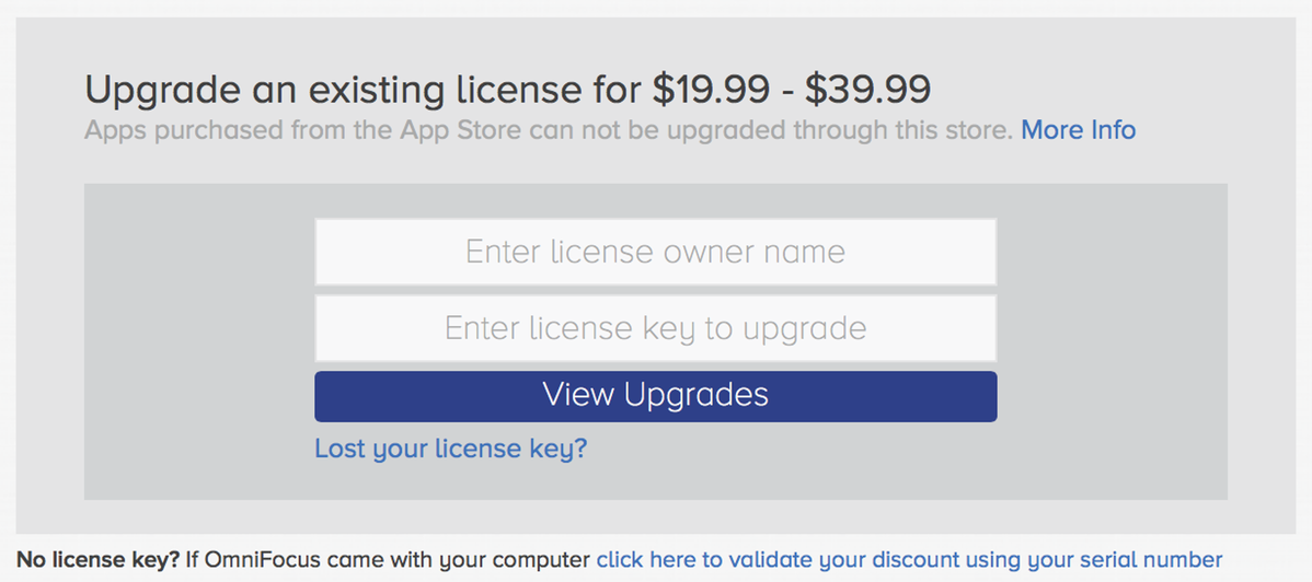 Upgrade an existing license