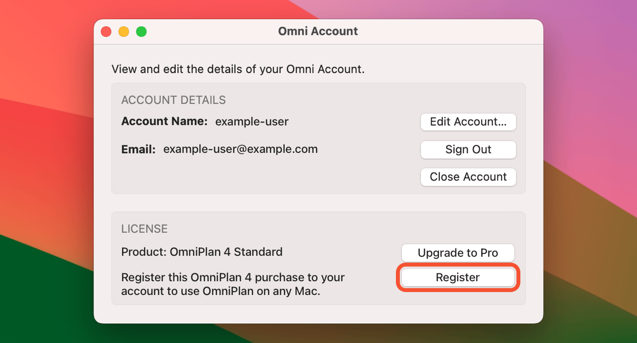 OmniPlan 4 Unregistered In-App Purchase