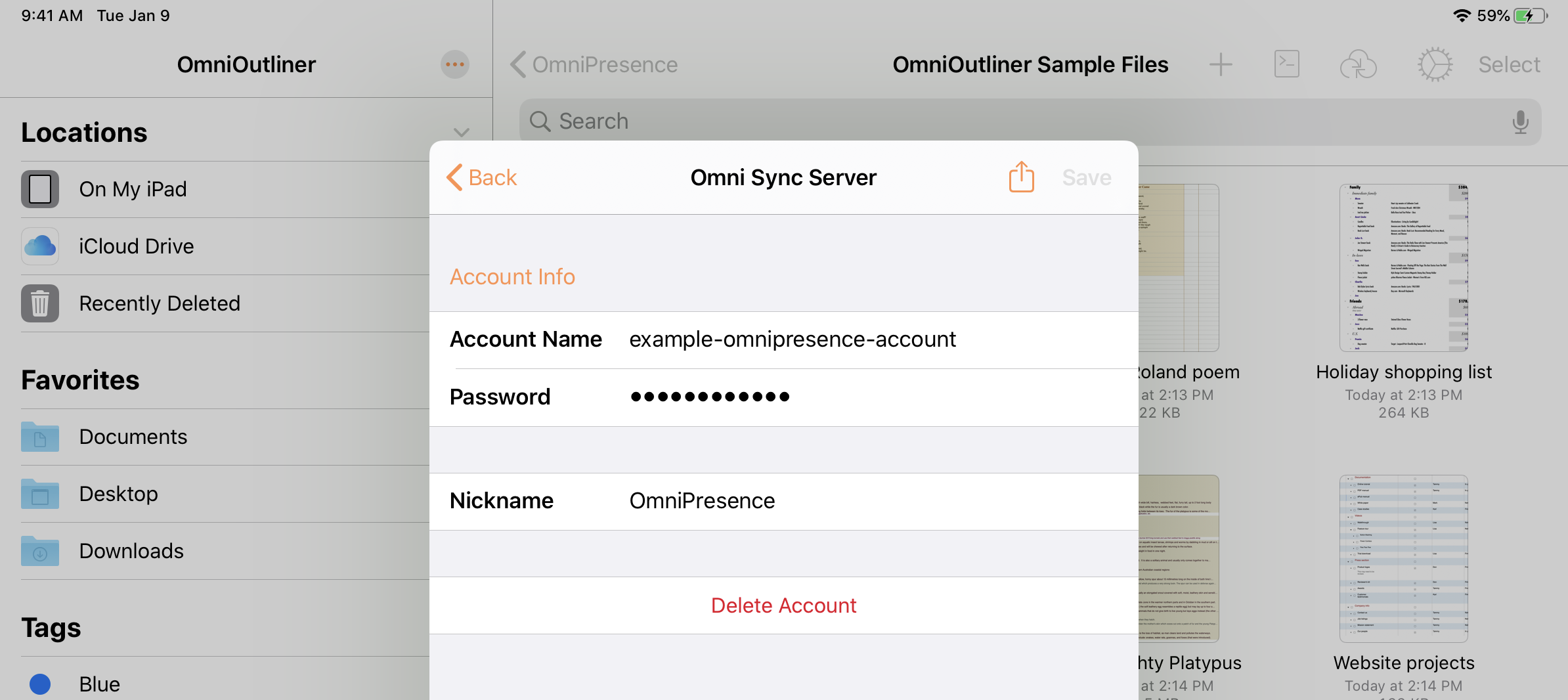 OmniPresence Account Management