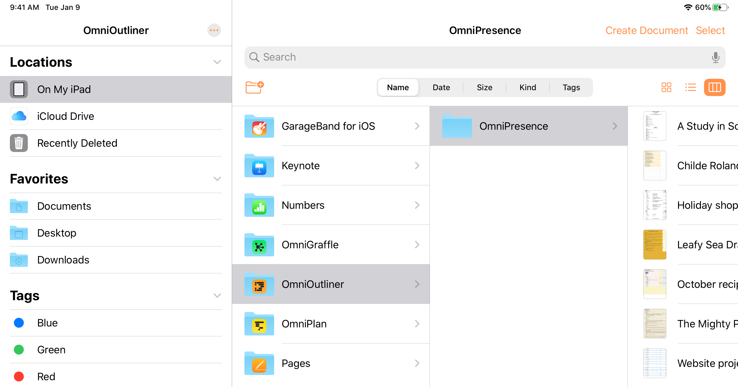 OmniPresence Folder Location