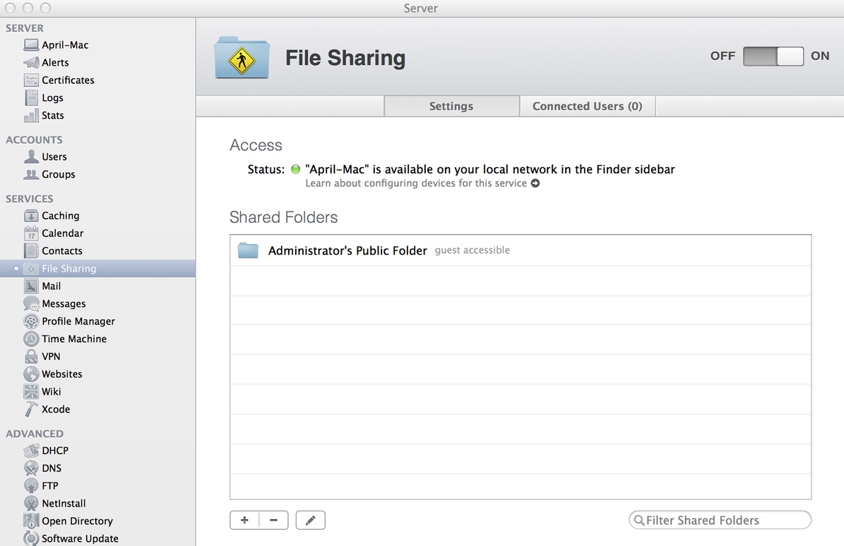 Server.app File Sharing