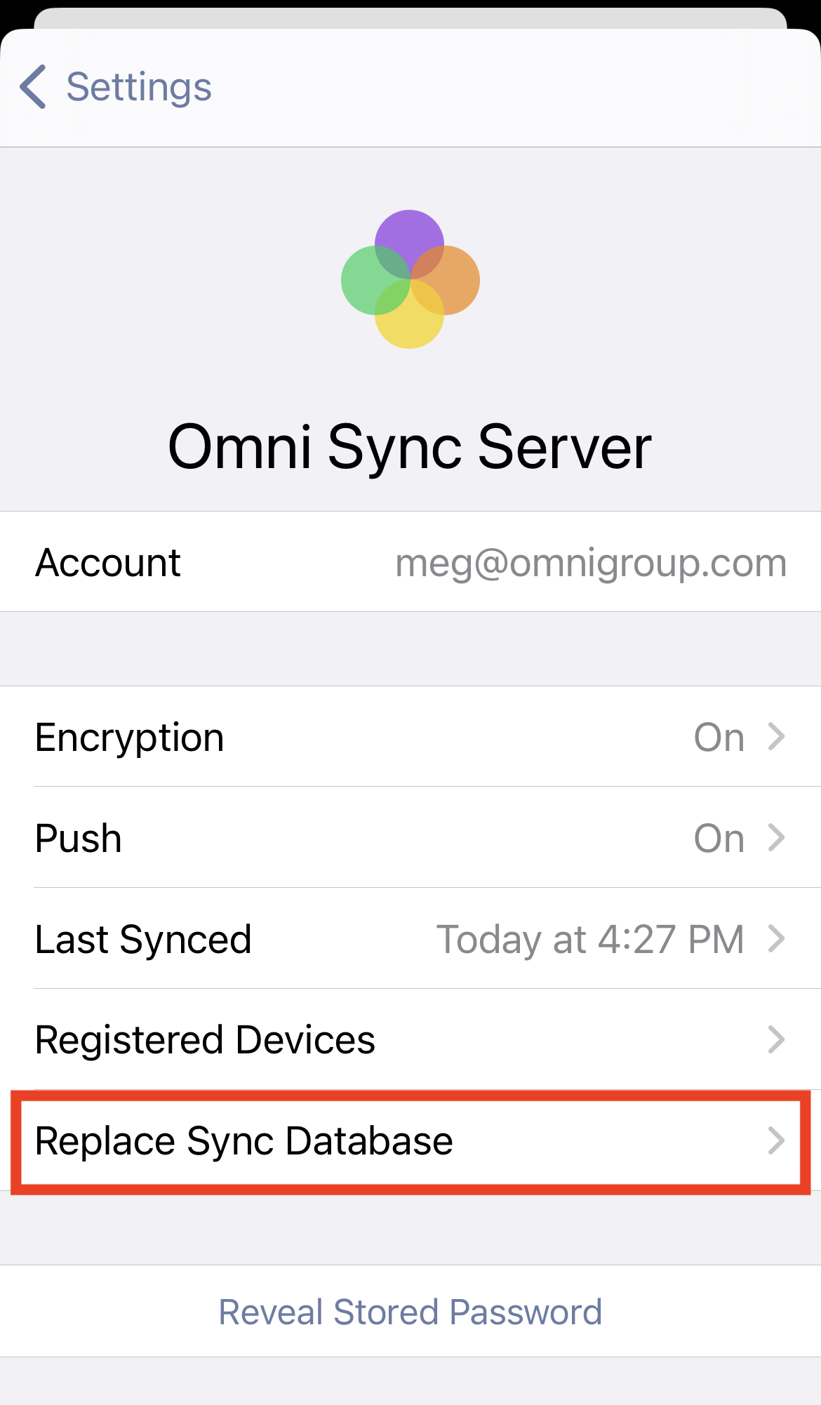 Replace Sync Database in OF3 for iOS