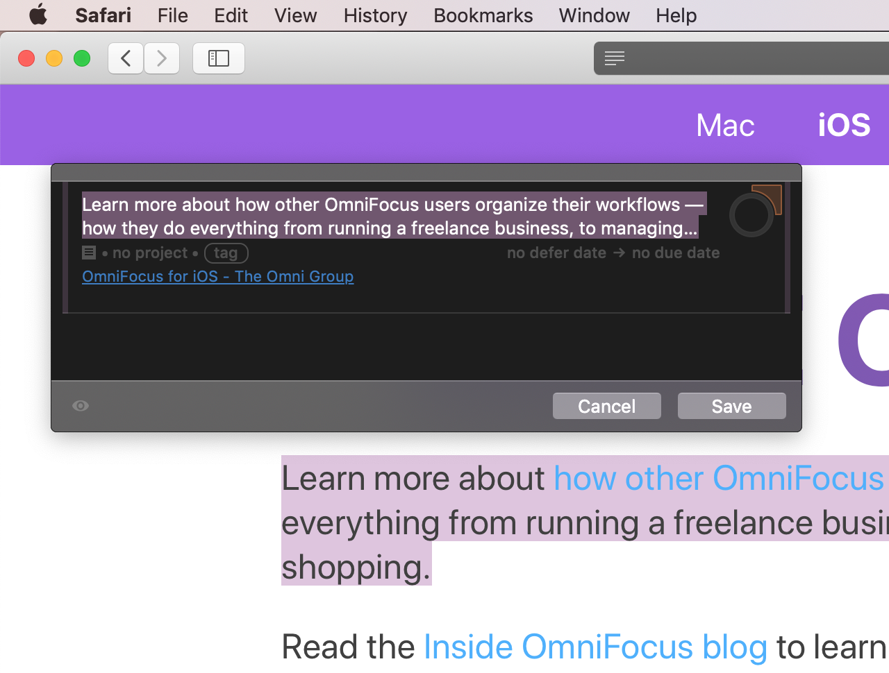 mu omnifocus for mac just stopped working