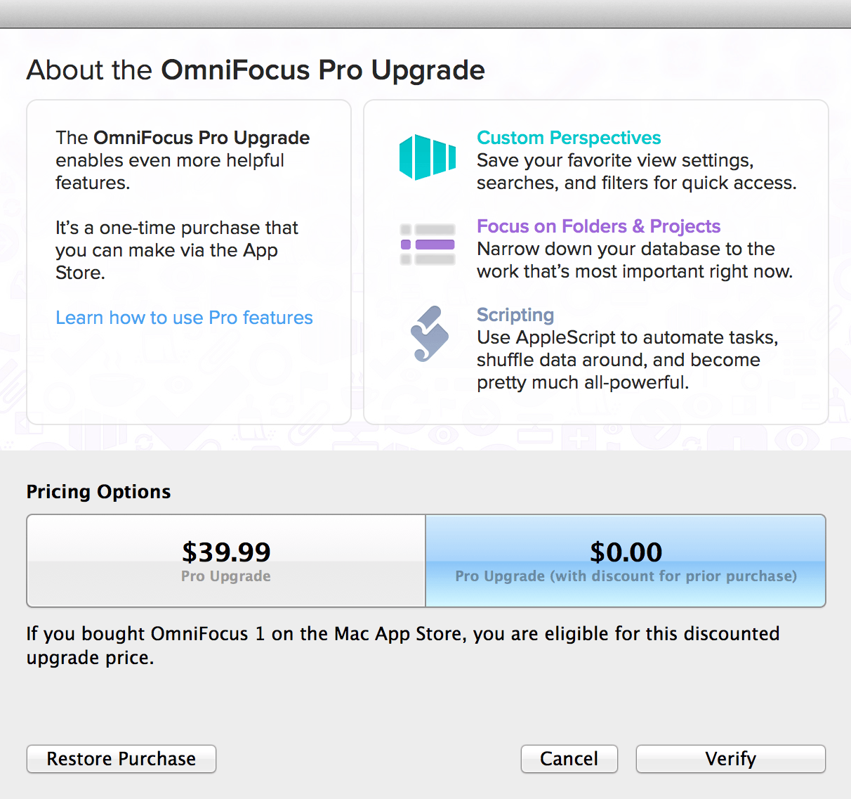 omnifocus 3 upgrade price