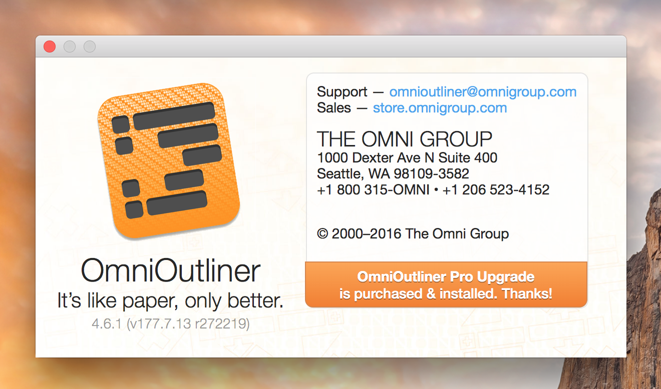 OmniOutliner 4 Pro