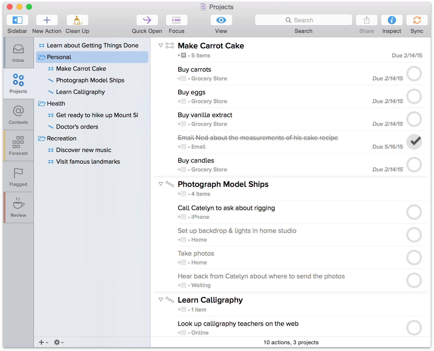 how to use omnifocus 2