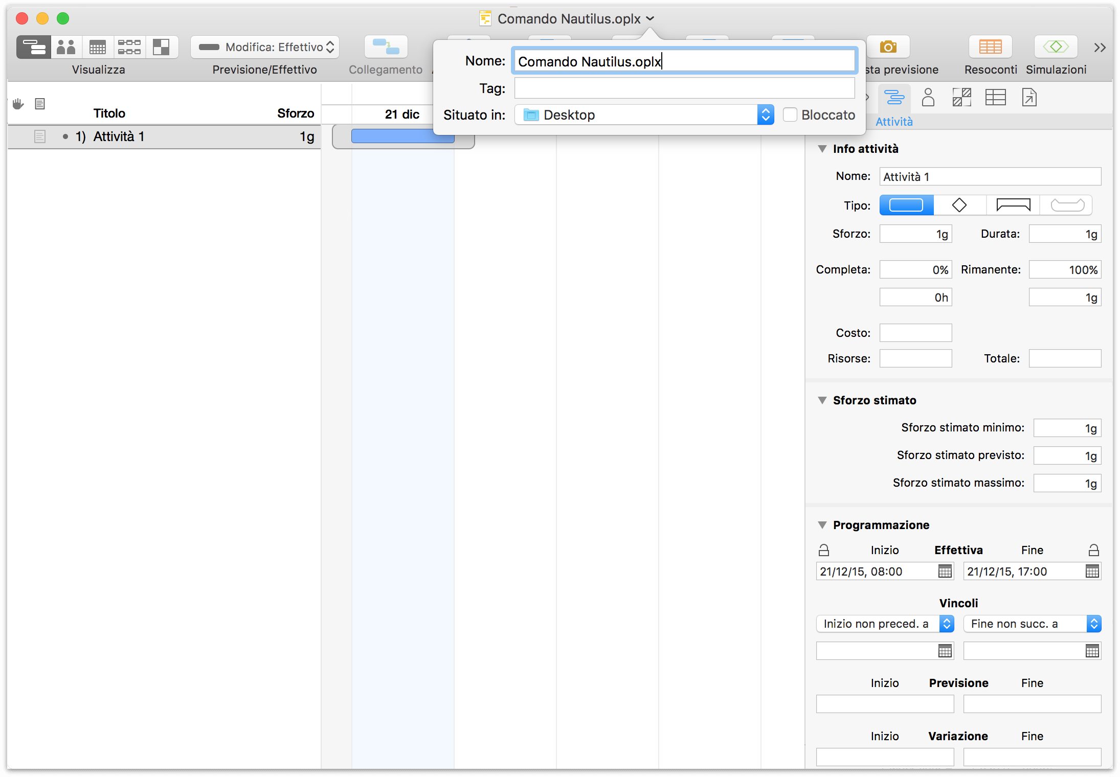 Manuale Dellutente Di Omniplan 3 Per Mac Uso Di Omniplan