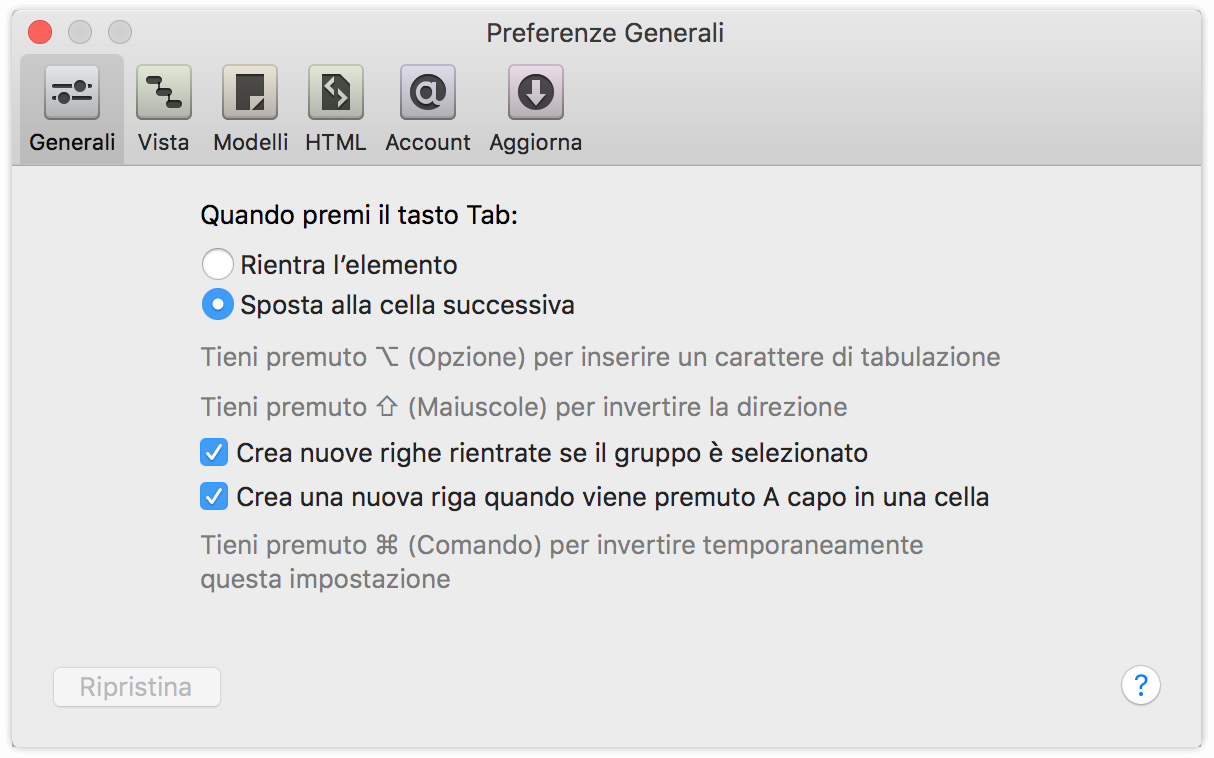 Manuale Dellutente Di Omniplan 3 Per Mac Preferenze Di