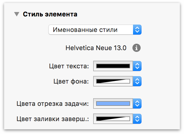Стили элементов в инспекторе стилей.