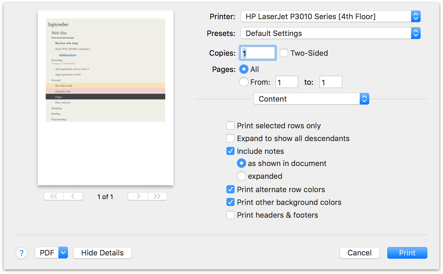 omnioutliner essentials vs pro