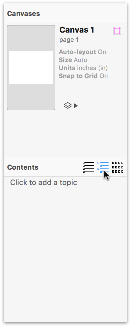 The sidebar, showing the Outline Editor being selected