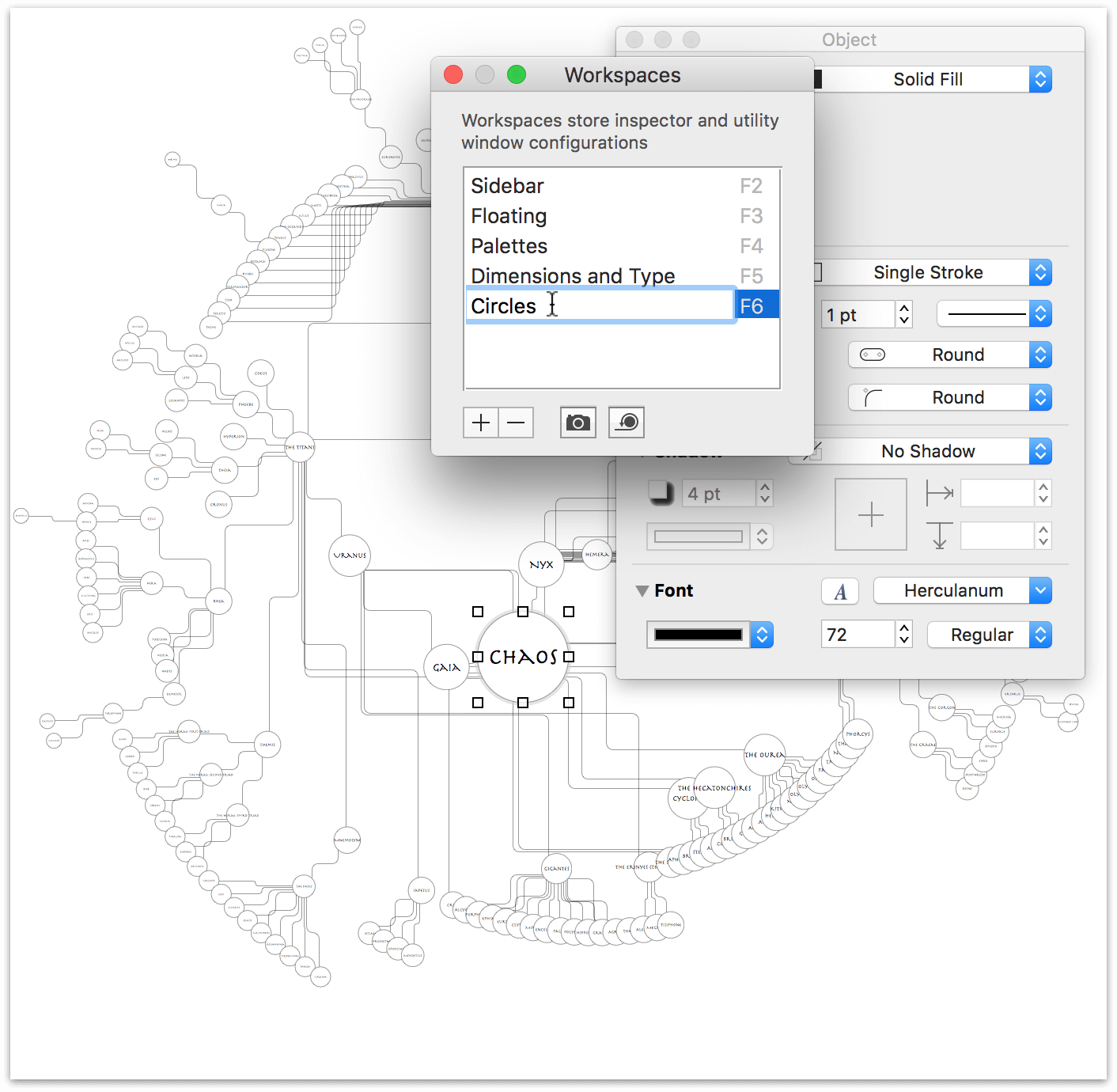 Creating the Circles workspace