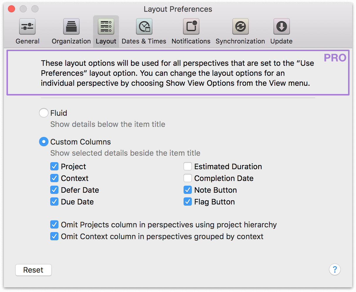 omnifocus pro reports