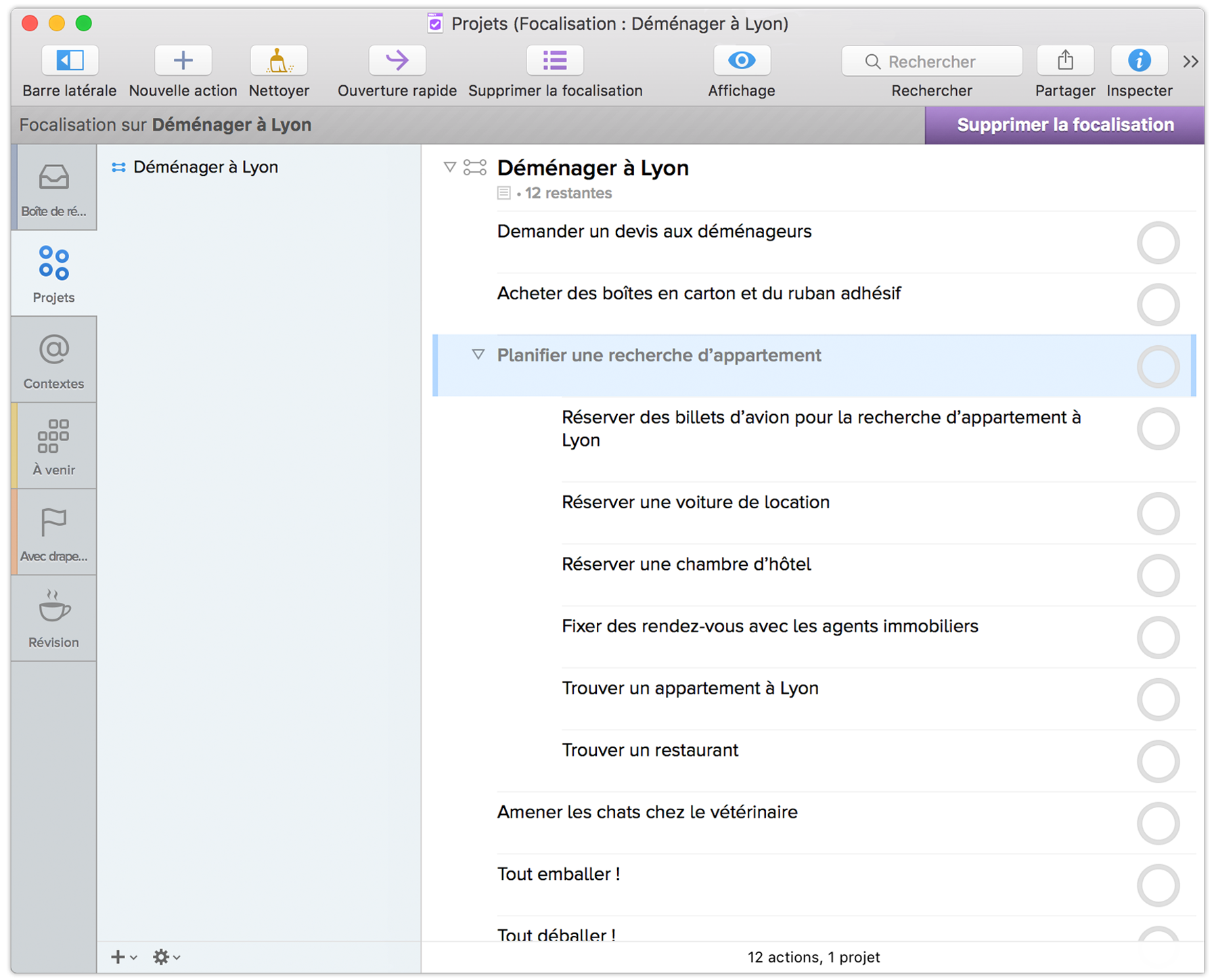 Manuel De L Utilisateur Omnifocus 2 Pour Mac Projets