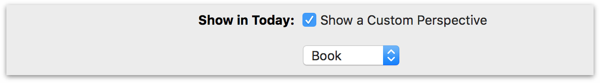 Choosing a Custom Perspective to display with the OmniFocus Today extension in Notifications Preferences.