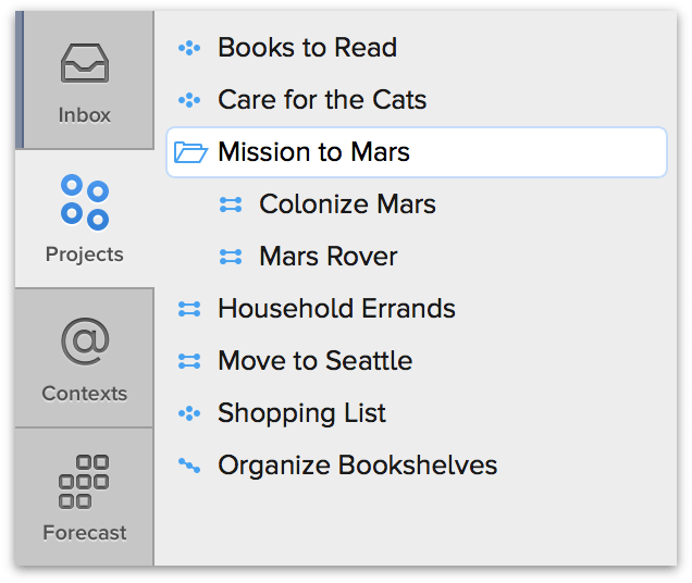 Give the folder a name that reflects the overall scope of the projects within