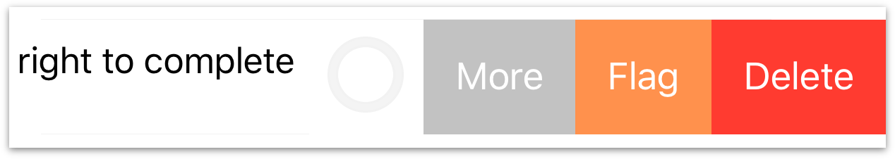 Swipe to Flag in OmniFocus 2.12 for iOS.