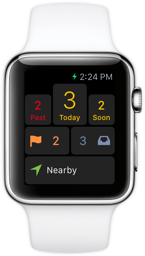 The OmniFocus for Apple Watch app runs on Apple Watch when paired with an iPhone running OmniFocus for iOS.