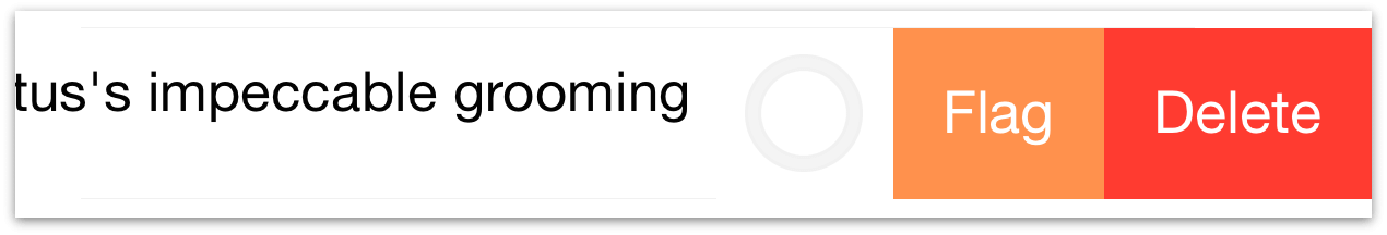 Swipe to Flag in OmniFocus 2.6 for iOS.