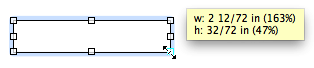Select and then drag one of the resizing handles to resize an object