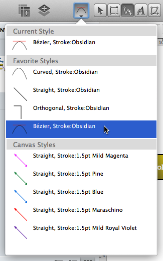 Be sure to select the Bezier stroke style from the Style Well