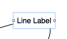Use the Text tool to add a label to the line