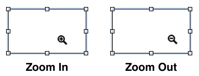 Use the Option key to zoom out