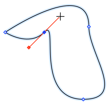 Here we used Option-drag to get the Bezier handles to create a curve from an angled point