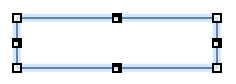 Notice the grid-like handles on the top, bottom, left, and right sides of the object; this lets you know the object is a table