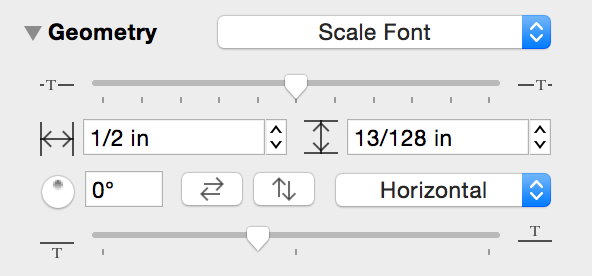 Additional geometry controls for labels