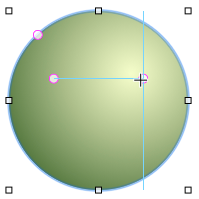 Add a magnet and then use the smart guides to align their positions