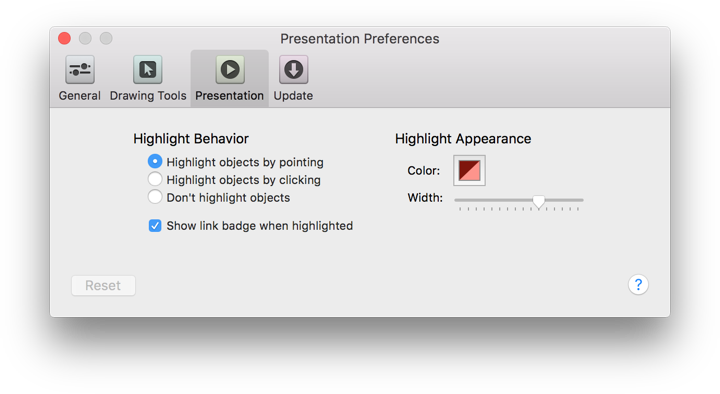 OmniGraffles Presentation preference pane