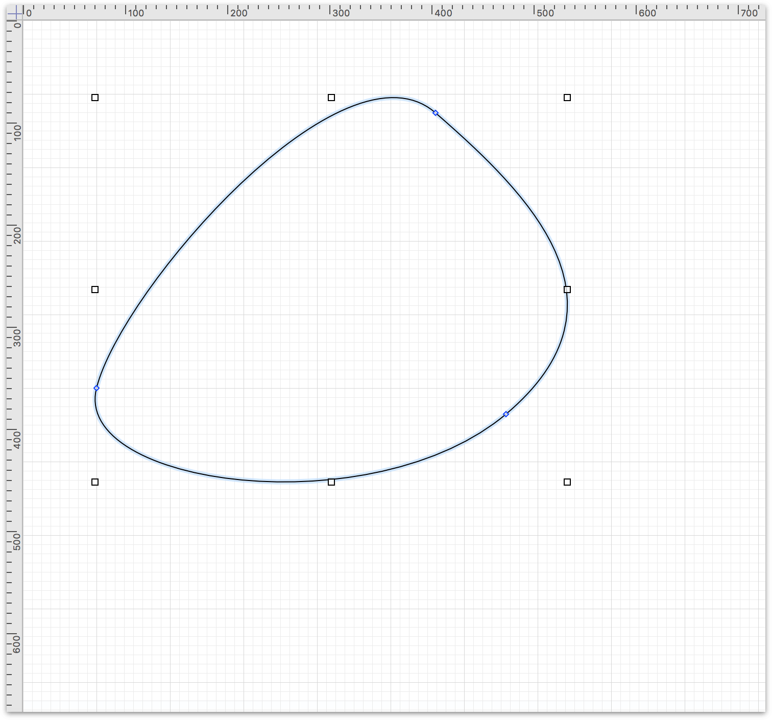 The round blobby shape, before turning it into a leaf