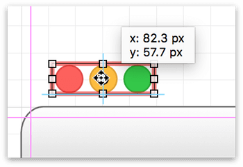 The contained objects are moved off to the side, but still visible on your canvas.