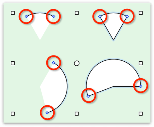 Adjustable Arc and Adjustable Wedge shapes