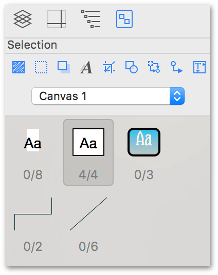 Use the Contents inspector to select similar objects