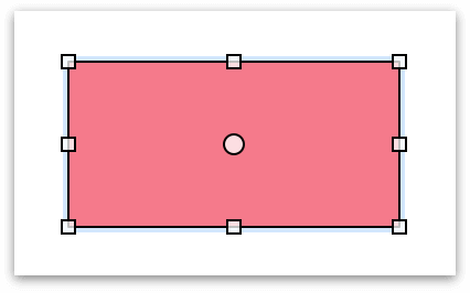 The rectangle with a salmon-colored fill applied