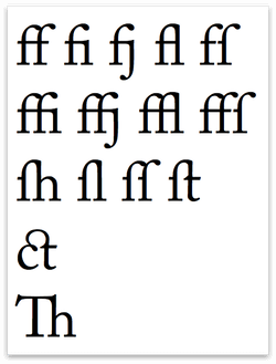 Characters with the Use All ligature setting applied