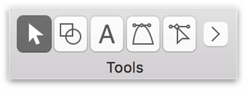 The abbreviated Tool Palette after changing the ordering in the Drawing Tools preference panel