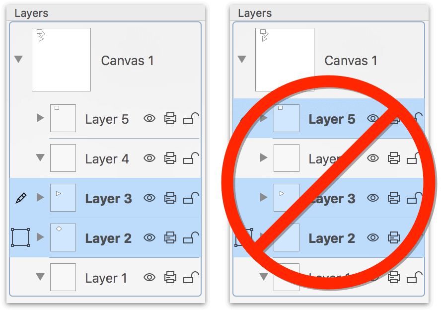 Examples of merging layers down