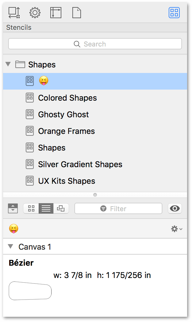 An example of using an emoji as a stencil&#8217;s filename