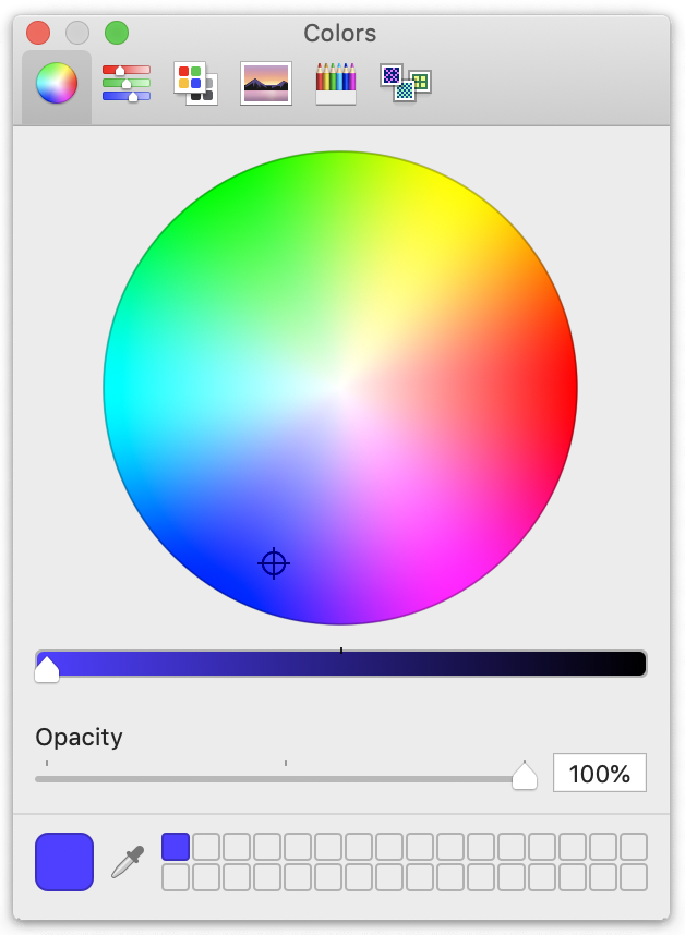 The standard macOS color picker.