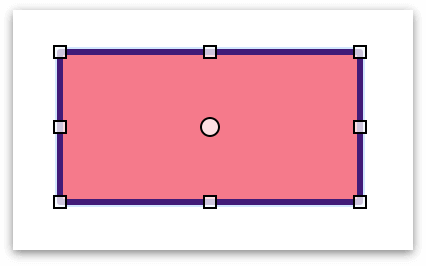 The rectangle now has a wider, purple-colored stroke around its outside