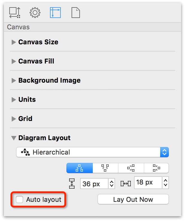 Uncheck the Auto layout option