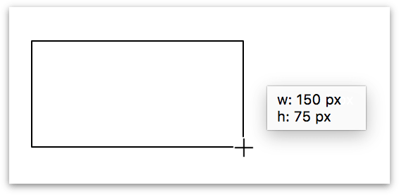 Drawing a rectangle on the canvas using the Shape tool