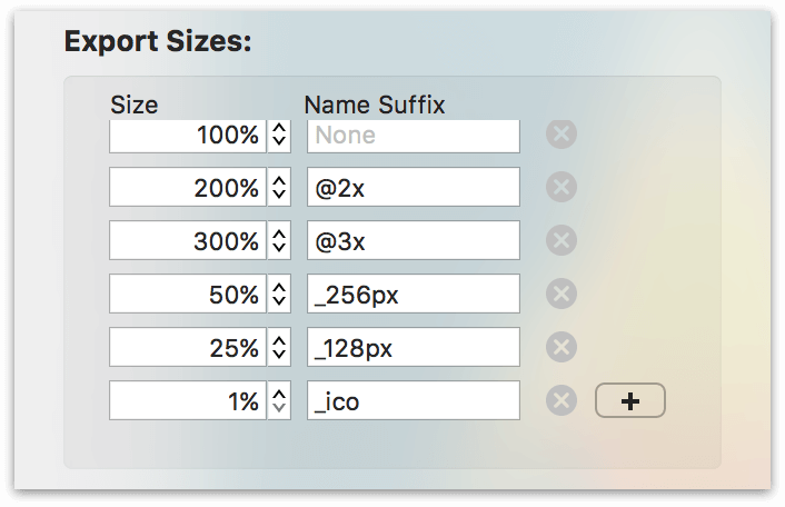 Exporting images in multiple resolutions