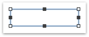 Notice the grid-like handles on the top, bottom, left, and right sides of the object; this lets you know the object is a table