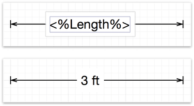 Design for a bathroom remodeling, using the Line Length variable to denote the dimensions of the space.