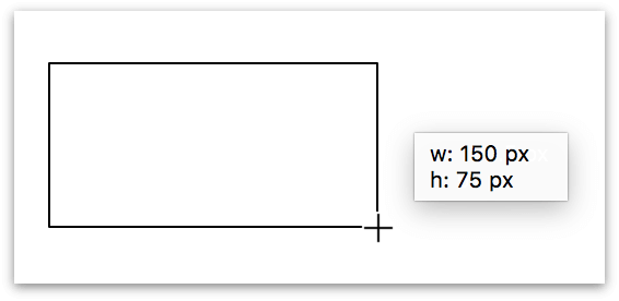 Drawing a rectangle on the canvas using the Shape tool