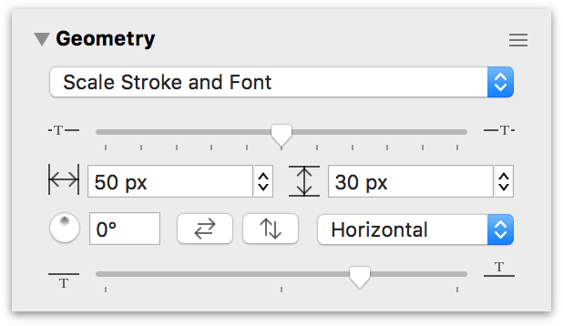 Additional geometry controls for labels